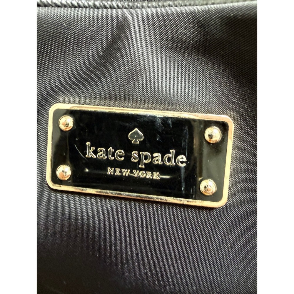 Kate Spade New York Black Nylon Saffiano Leather Backpack Classic with Dust Bag - Picture 10 of 16
